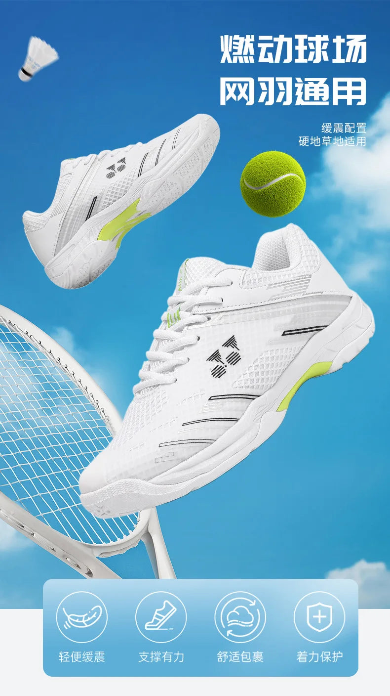 Men's Lightweight Summer Autumn Sports Padel Shoes Badminton Tennis Competition Sneakers Shock-Absorbing Features Mesh EVA