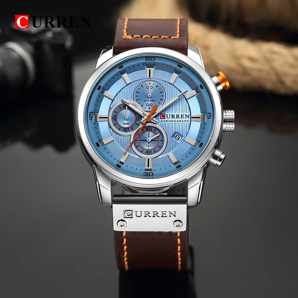 Relojes CURREN de cuarzo con fecha a la moda para hombre, relojes de marca superior de lujo para hombre, cronógrafo deportivo, reloj de pulsera para hombre, reloj Hodinky Masculino