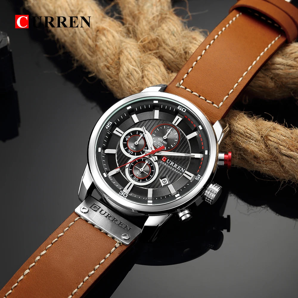 Relojes CURREN de cuarzo con fecha a la moda para hombre, relojes de marca superior de lujo para hombre, cronógrafo deportivo, reloj de pulsera para hombre, reloj Hodinky Masculino