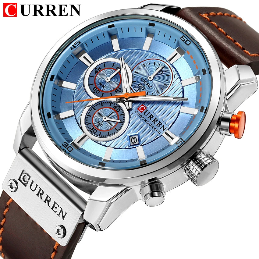 Relojes CURREN de cuarzo con fecha a la moda para hombre, relojes de marca superior de lujo para hombre, cronógrafo deportivo, reloj de pulsera para hombre, reloj Hodinky Masculino