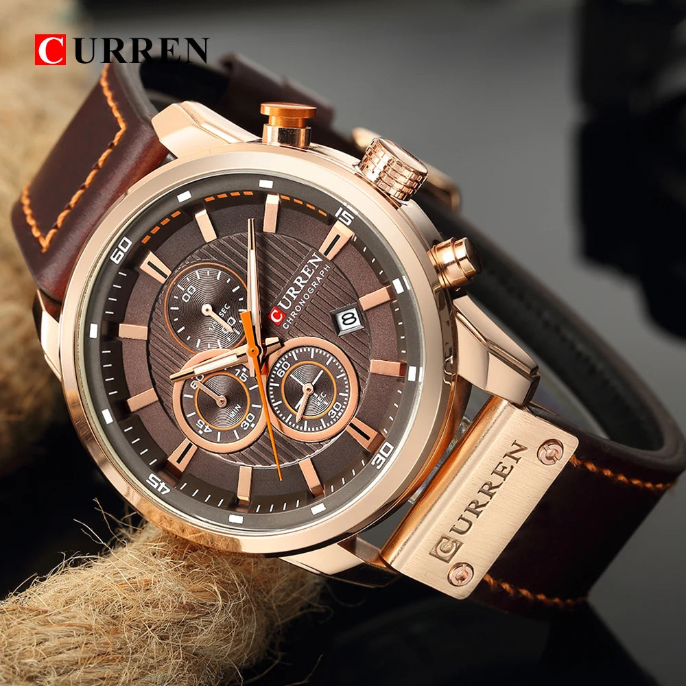 Relojes CURREN de cuarzo con fecha a la moda para hombre, relojes de marca superior de lujo para hombre, cronógrafo deportivo, reloj de pulsera para hombre, reloj Hodinky Masculino