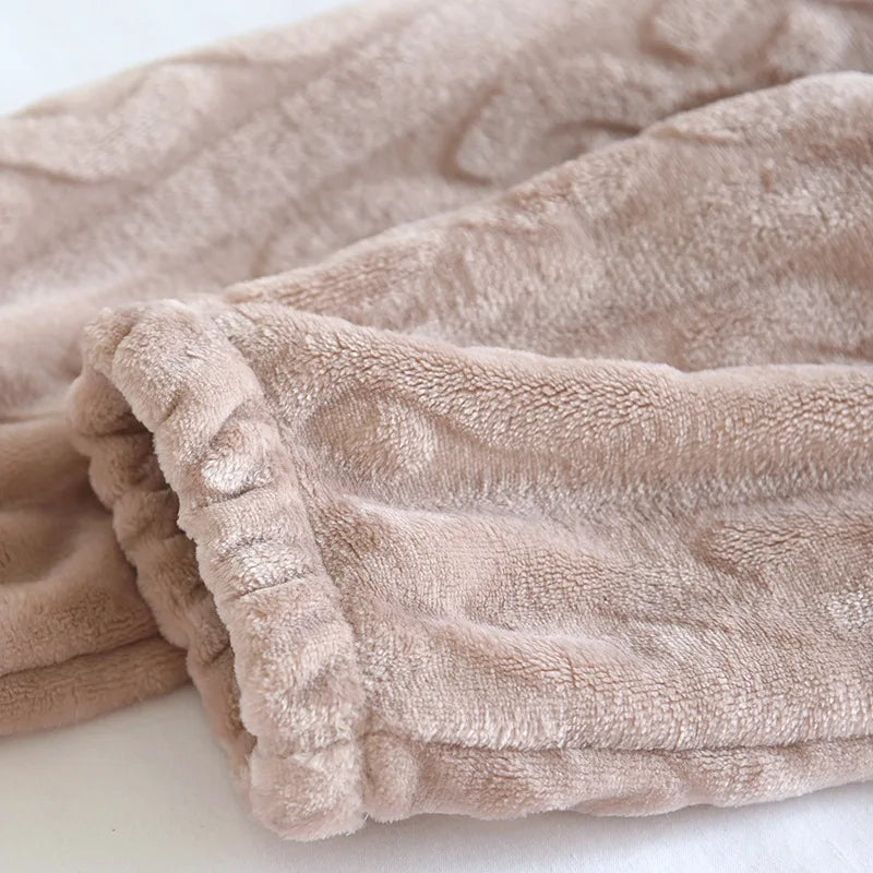 Pijamas de invierno, pantalones de Casa para mujer, pantalones elásticos, Pijamas holgados y cálidos y gruesos, pantalones, ropa de dormir estampada, ropa de dormir de otoño