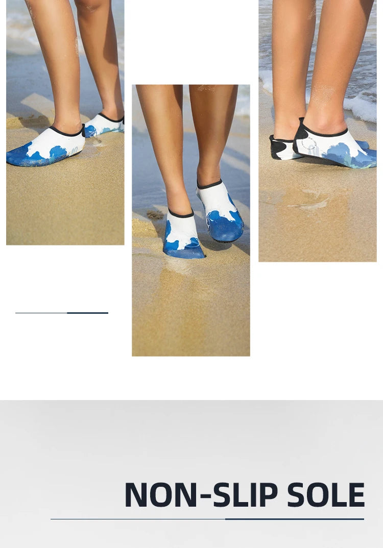 Nu-June Zapatos de agua para mujeres y hombres, zapatos descalzos de verano, calcetines acuáticos de secado rápido para playa, natación, snorkel, Yoga, ejercicio Aqua