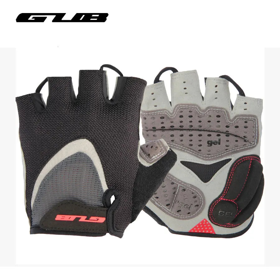 Guantes de ciclismo de resistencia GUB, guantes sin dedos para bicicleta, guantes de Gel Extra de dedo medio/corto de silicona, acolchado de ventilación de doble Gel