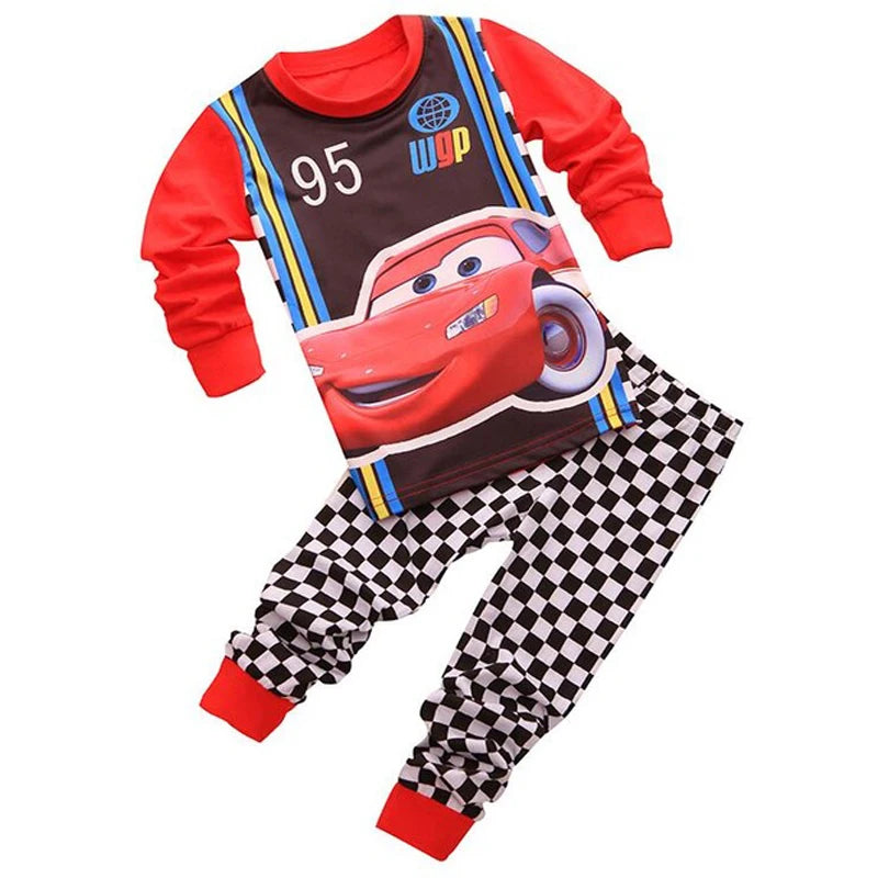 Pijamas para niños, ropa de dormir para niños, Pixar Cars Lightning McQueen, conjuntos de Pijamas para bebés, Pijamas para niños y niñas, Pijamas de algodón, ropa de dormir