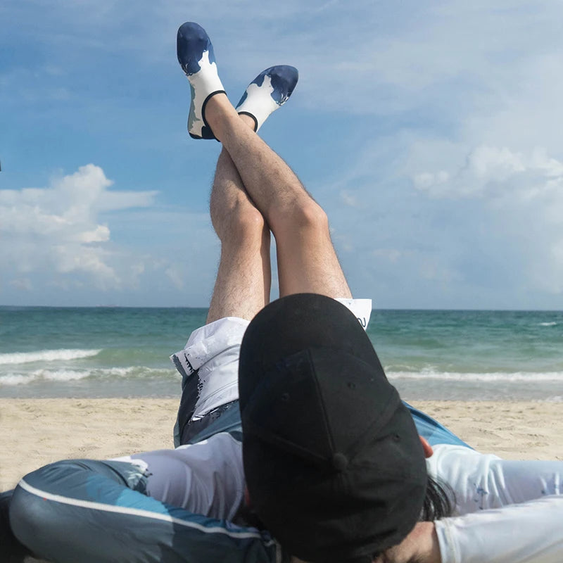 Nu-June Zapatos de agua para mujeres y hombres, zapatos descalzos de verano, calcetines acuáticos de secado rápido para playa, natación, snorkel, Yoga, ejercicio Aqua