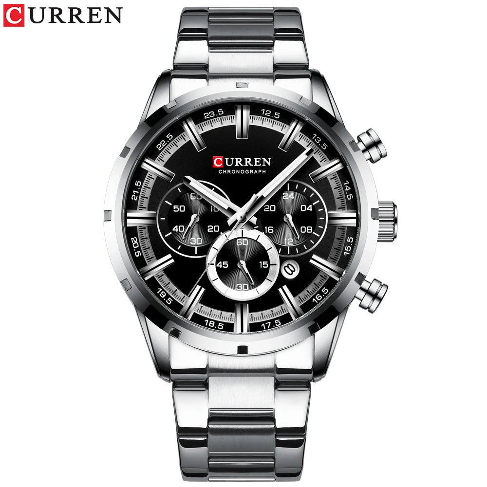 Reloj Masculino CURREN, relojes de moda novedosa para hombre, reloj de pulsera de lujo de marca superior, reloj de cuarzo, cronógrafo resistente al agua para hombre