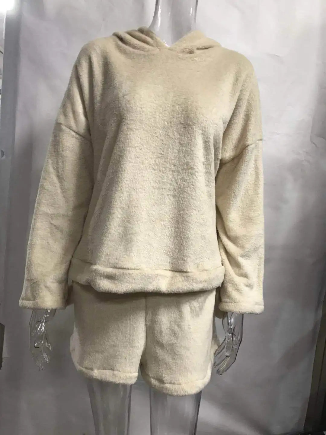 Pijamas de lana para Mujer, conjunto de Pijamas cálidos para otoño e invierno, lencería Sexy para Mujer, Pijama de gato, ropa de dormir para Mujer, ropa de casa