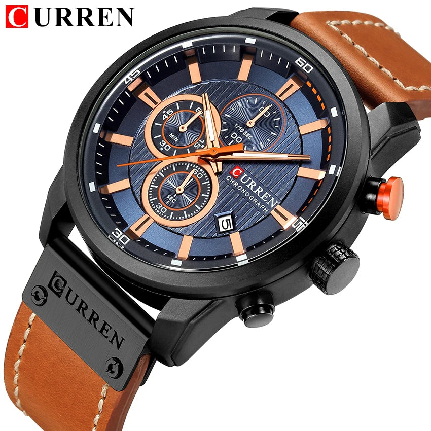 Relojes CURREN de cuarzo con fecha a la moda para hombre, relojes de marca superior de lujo para hombre, cronógrafo deportivo, reloj de pulsera para hombre, reloj Hodinky Masculino