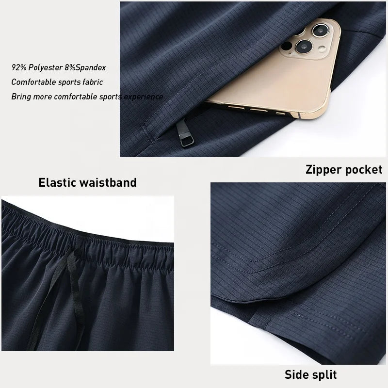 Custom Logo Breathable Plus Size Gym Wear Men's Workout Running Basketball Tennis Padel Pickleball Shorts with Back Pocket