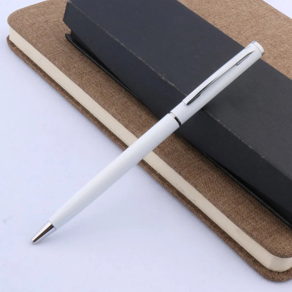 Calidad de lujo 006, bolígrafo clásico dorado de metal negro mate para estudiantes, bolígrafos de tinta de firma para hombres, papelería, suministros de oficina