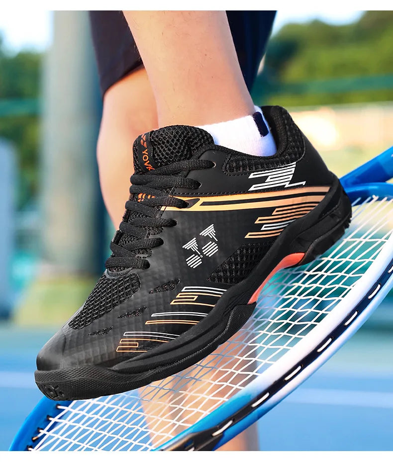 Men's Lightweight Summer Autumn Sports Padel Shoes Badminton Tennis Competition Sneakers Shock-Absorbing Features Mesh EVA