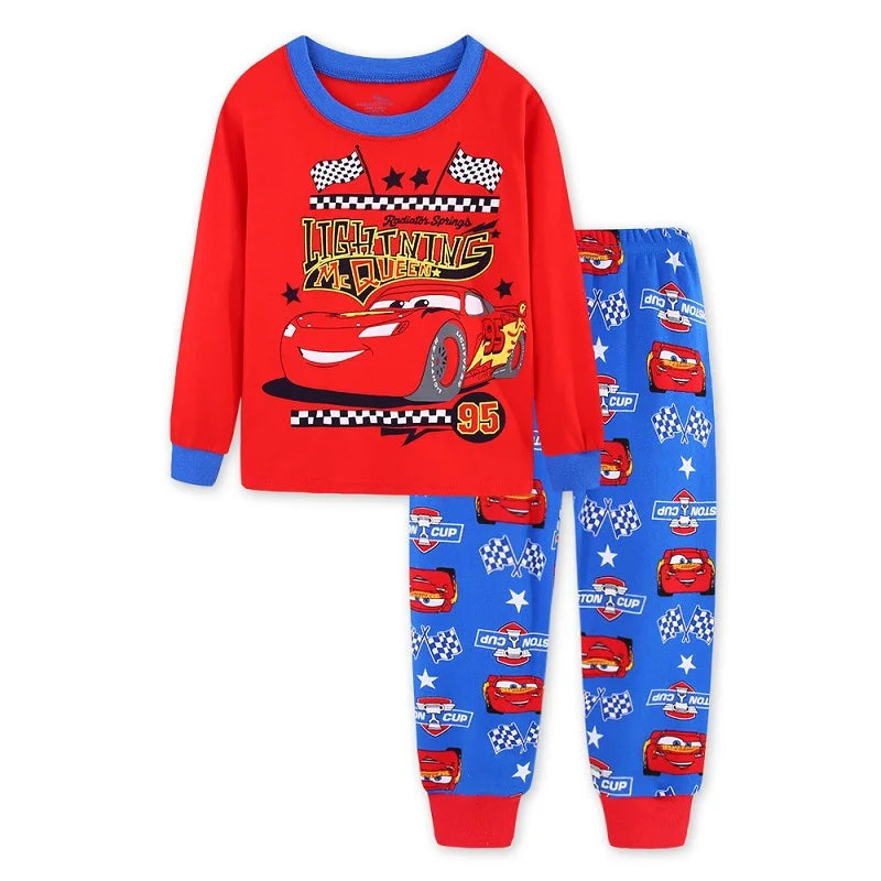 Pijamas para niños, ropa de dormir para niños, Pixar Cars Lightning McQueen, conjuntos de Pijamas para bebés, Pijamas para niños y niñas, Pijamas de algodón, ropa de dormir