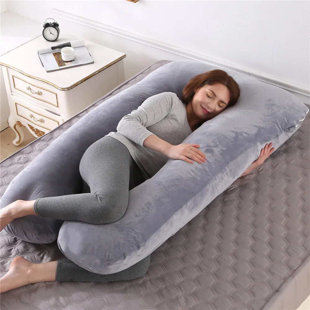 PANGDUBE-almohada de embarazo de 130x70cm, almohada de cintura para dormir para mujeres embarazadas, almohada de lactancia, cojín de lactancia para mujeres