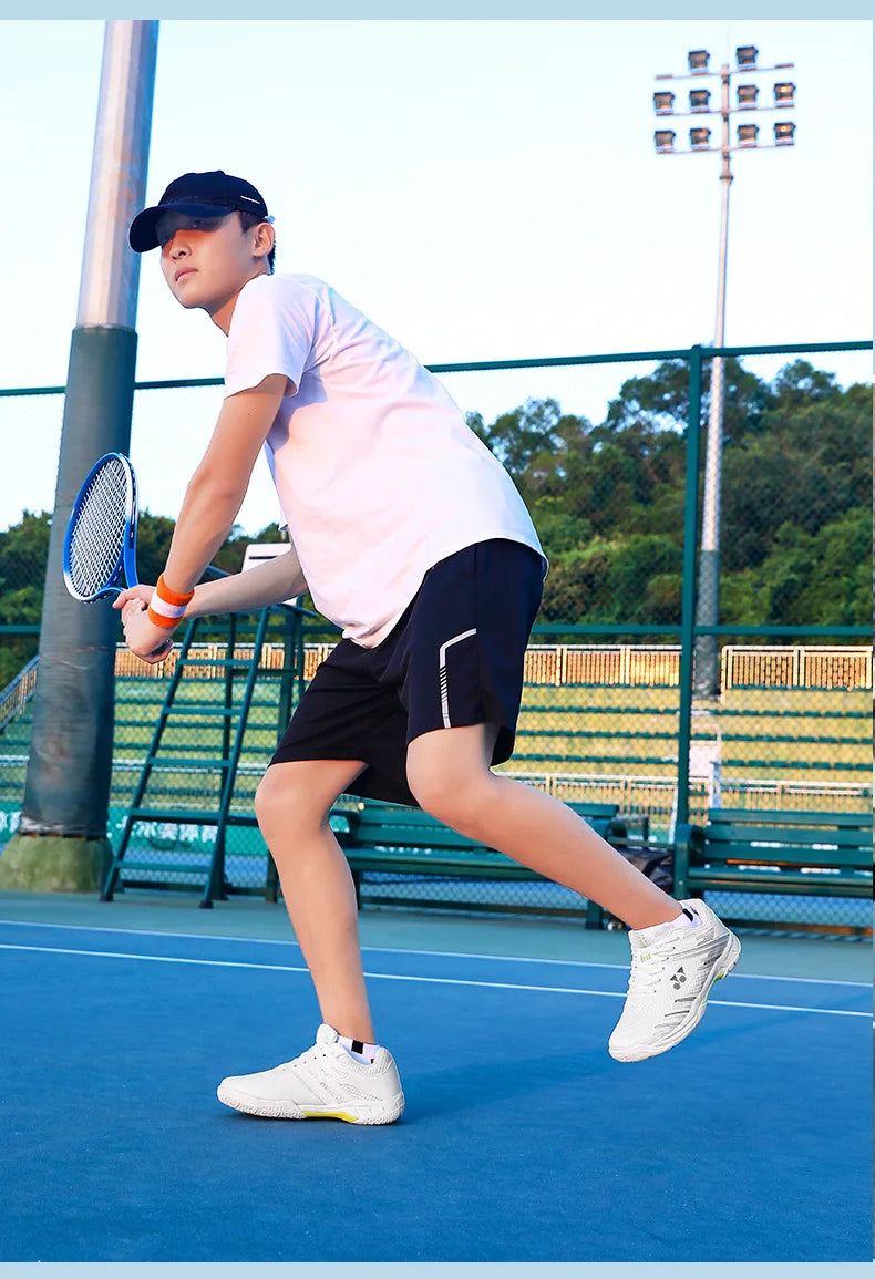 Men's Lightweight Summer Autumn Sports Padel Shoes Badminton Tennis Competition Sneakers Shock-Absorbing Features Mesh EVA