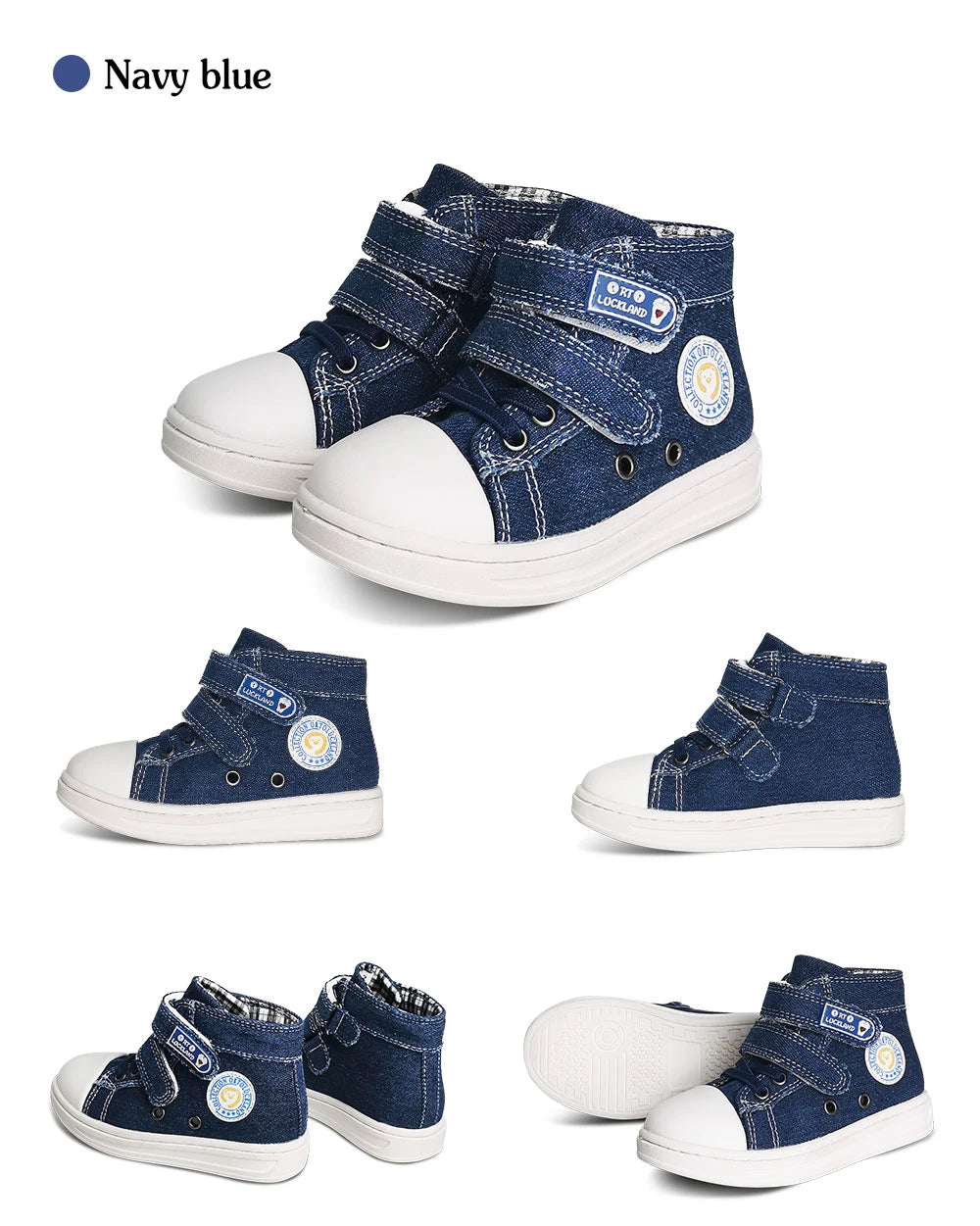 Ortoluckland-zapatos informales para niño y niña, calzado ortopédico de lona vaquera, para correr en la escuela, para verano y primavera