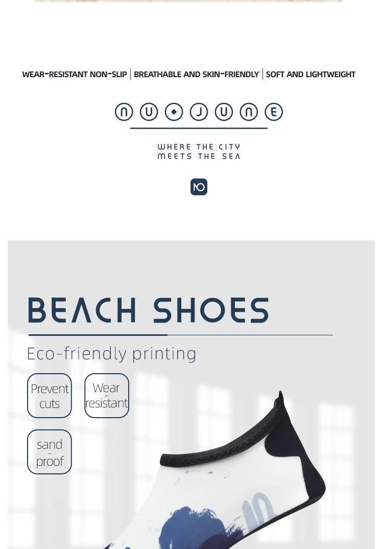 Nu-June Zapatos de agua para mujeres y hombres, zapatos descalzos de verano, calcetines acuáticos de secado rápido para playa, natación, snorkel, Yoga, ejercicio Aqua