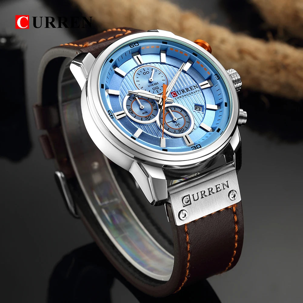 Relojes CURREN de cuarzo con fecha a la moda para hombre, relojes de marca superior de lujo para hombre, cronógrafo deportivo, reloj de pulsera para hombre, reloj Hodinky Masculino