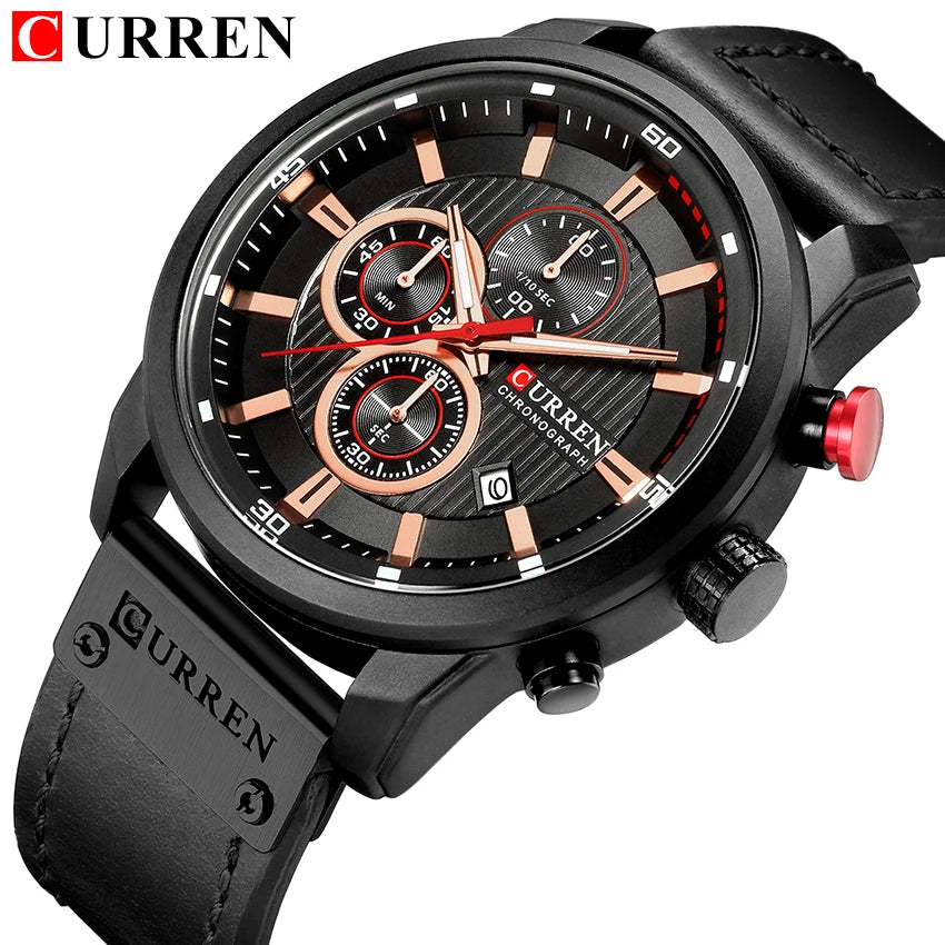 Relojes CURREN de cuarzo con fecha a la moda para hombre, relojes de marca superior de lujo para hombre, cronógrafo deportivo, reloj de pulsera para hombre, reloj Hodinky Masculino