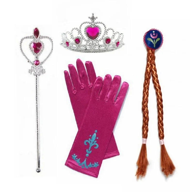 Disfraz de princesa Anna para niña, vestido de 2, 3, 4, 5, 6, 8, 10 años