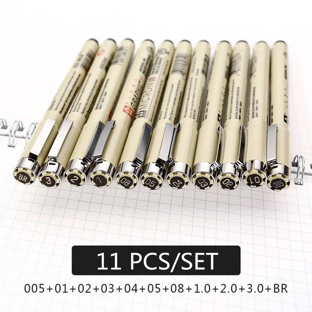 Set Bolígrafos Fineliner Neelde - 9 Piezas Dibujo Técnico 0.05-1.0mm