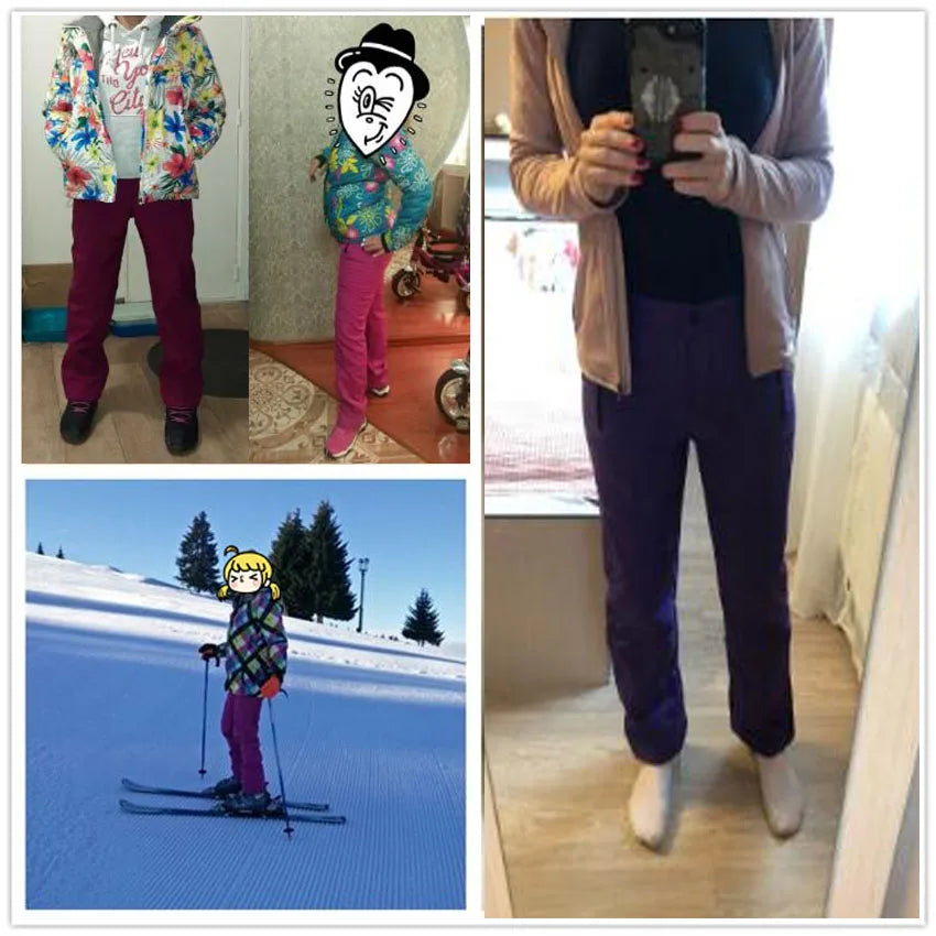 NUONEKO-Pantalones deportivos para mujer, pantalón grueso de forro polar Softshell, para senderismo, senderismo y esquí, impermeable, Invierno Deportes al aire libre Camping Escalada Senderismo Pesca Esquí Impermeable