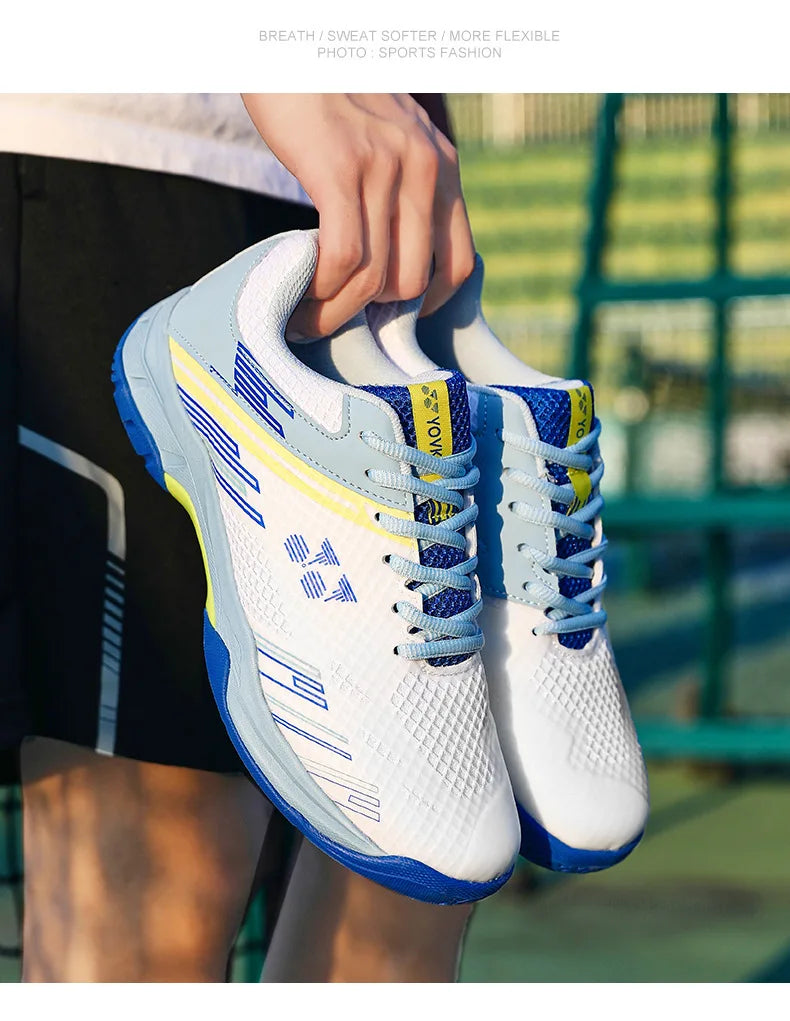 Men's Lightweight Summer Autumn Sports Padel Shoes Badminton Tennis Competition Sneakers Shock-Absorbing Features Mesh EVA