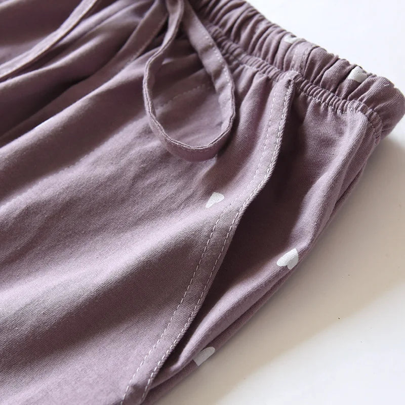 Pijamas de invierno, pantalones de Casa para mujer, pantalones elásticos, Pijamas holgados y cálidos y gruesos, pantalones, ropa de dormir estampada, ropa de dormir de otoño