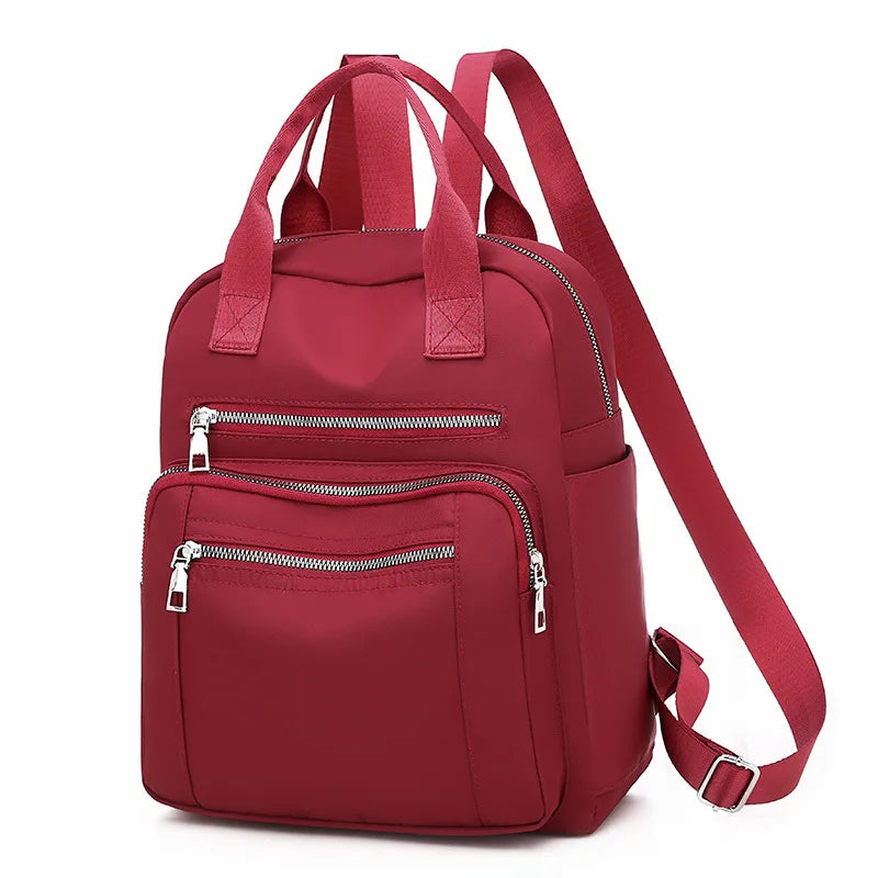 Mochila de viaje informal para mujer, bolsos de hombro Oxford impermeables, bolso de mano de gran capacidad, mochila negra, paquete escolar