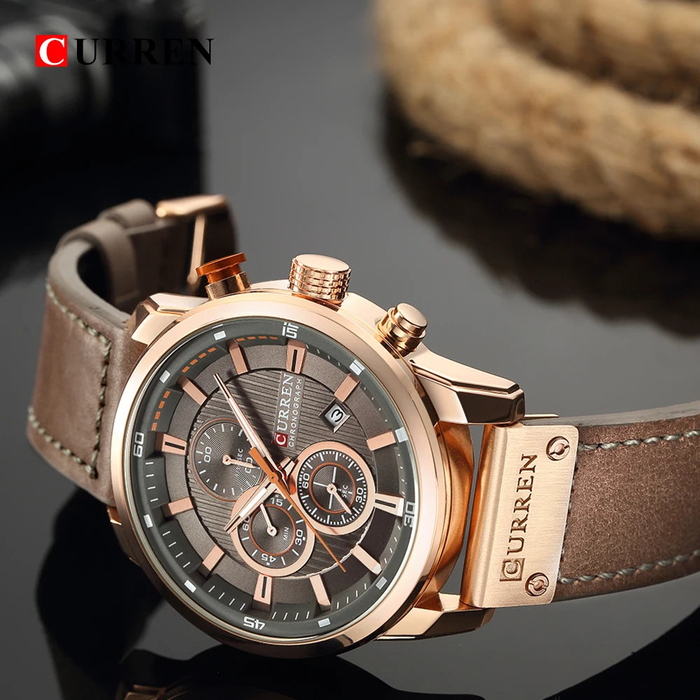 Relojes CURREN de cuarzo con fecha a la moda para hombre, relojes de marca superior de lujo para hombre, cronógrafo deportivo, reloj de pulsera para hombre, reloj Hodinky Masculino