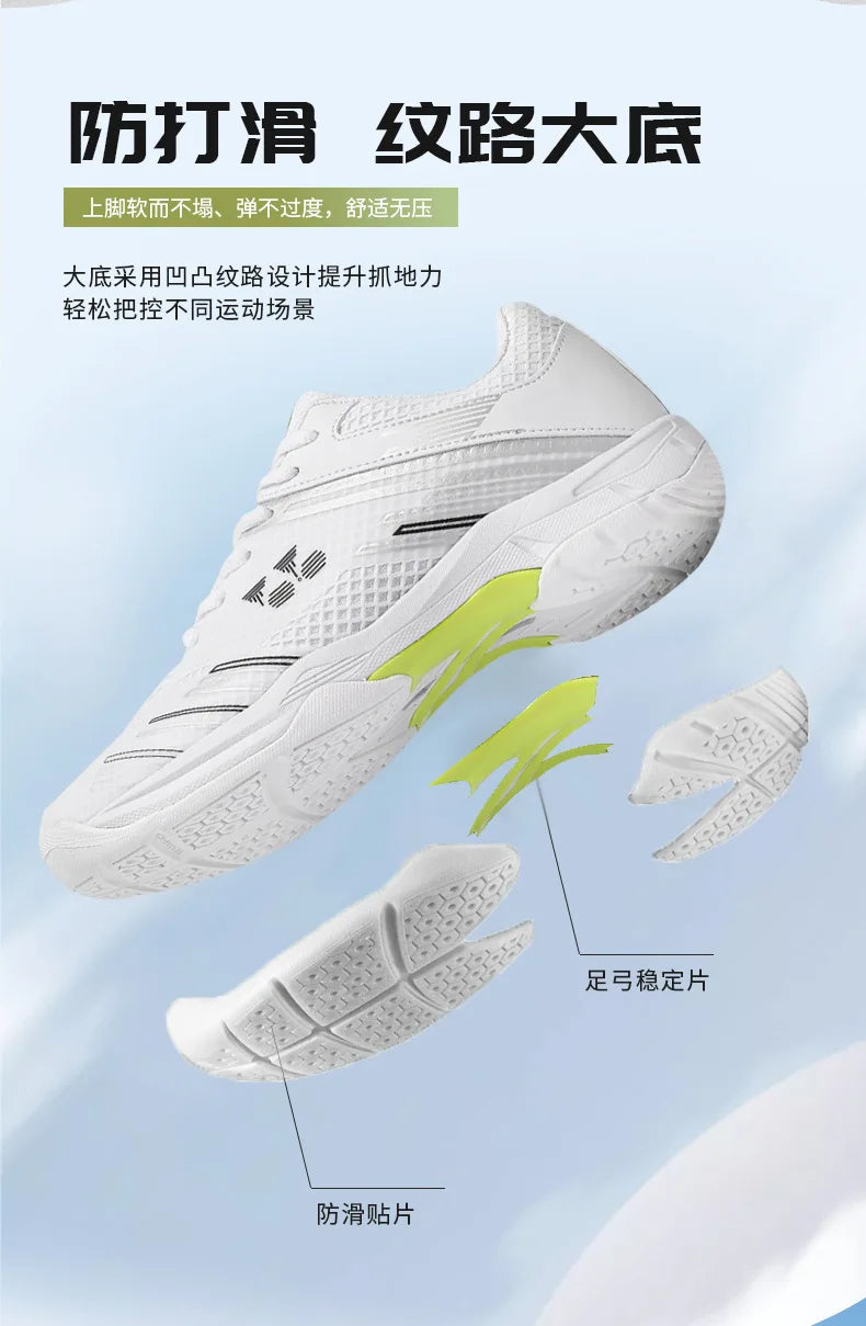 Men's Lightweight Summer Autumn Sports Padel Shoes Badminton Tennis Competition Sneakers Shock-Absorbing Features Mesh EVA