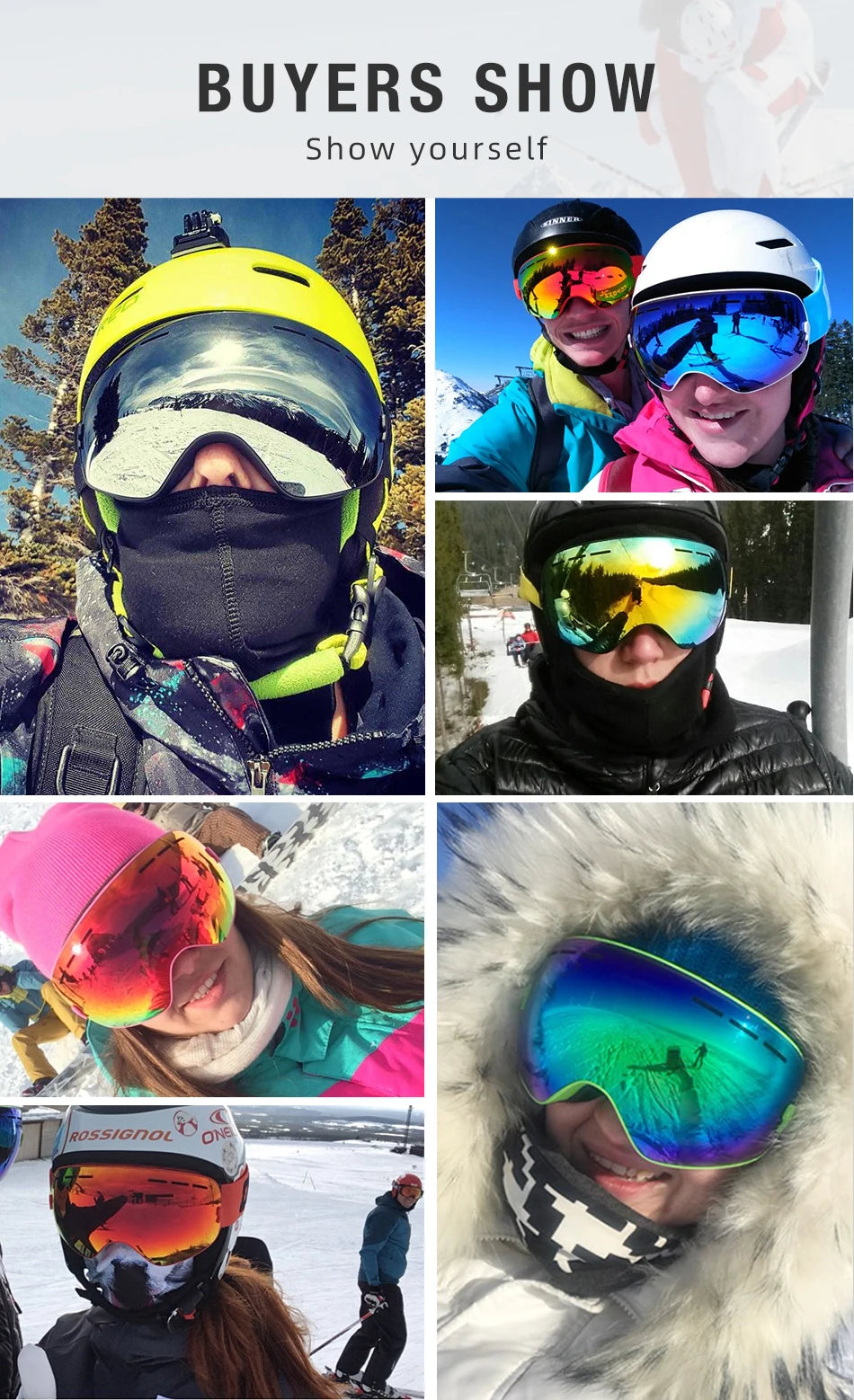 Marca COPOZZ, gafas de esquí profesionales, lentes de doble capa, antiniebla UV400, gafas de esquí grandes, esquí, Snowboard, hombres y mujeres, gafas de nieve