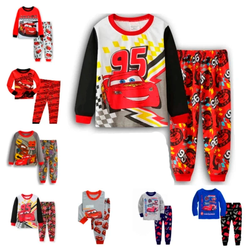 Pijamas para niños, ropa de dormir para niños, Pixar Cars Lightning McQueen, conjuntos de Pijamas para bebés, Pijamas para niños y niñas, Pijamas de algodón, ropa de dormir