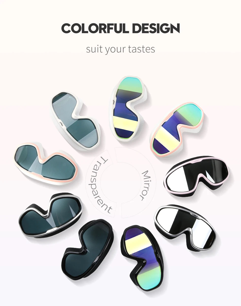 COPOZZ 2025 Gafas de natación antivaho Lente de forma completa Protección UV con marco grande de silicona Gafas de natación para hombres y mujeres