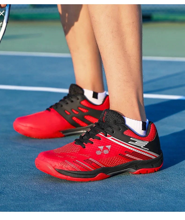 Men's Lightweight Summer Autumn Sports Padel Shoes Badminton Tennis Competition Sneakers Shock-Absorbing Features Mesh EVA