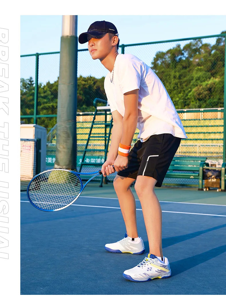 Men's Lightweight Summer Autumn Sports Padel Shoes Badminton Tennis Competition Sneakers Shock-Absorbing Features Mesh EVA