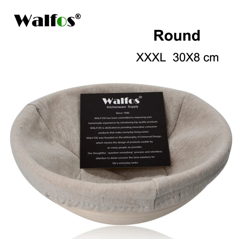 WALFOS-cesta de mimbre de fermentación de ratán Natural, cesta de masa, Baguette, cesta de pan francés, cestas de fermentación de masa, Banneton Molde de cesta de fermentación de pan