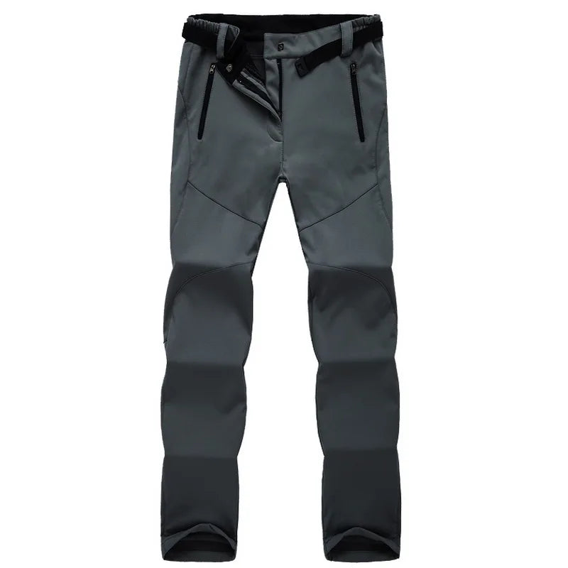 NUONEKO-Pantalones deportivos para mujer, pantalón grueso de forro polar Softshell, para senderismo, senderismo y esquí, impermeable, Invierno Deportes al aire libre Camping Escalada Senderismo Pesca Esquí Impermeable