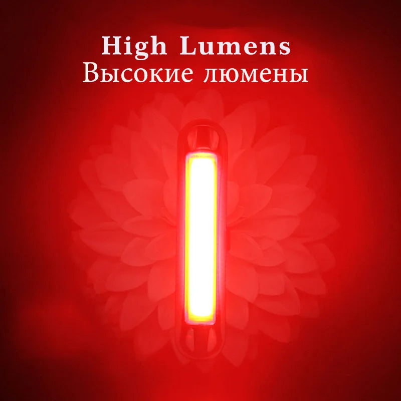 Luz trasera resistente al agua para bicicleta ROCKBROS luz trasera LED USB recargable de seguridad luz trasera para bicicleta