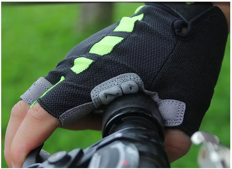 Guantes de ciclismo de resistencia GUB, guantes sin dedos para bicicleta, guantes de Gel Extra de dedo medio/corto de silicona, acolchado de ventilación de doble Gel