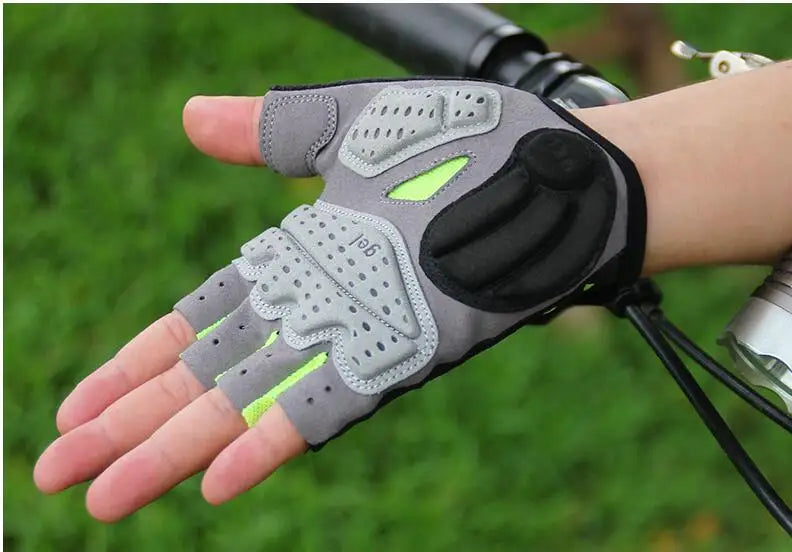 Guantes de ciclismo de resistencia GUB, guantes sin dedos para bicicleta, guantes de Gel Extra de dedo medio/corto de silicona, acolchado de ventilación de doble Gel