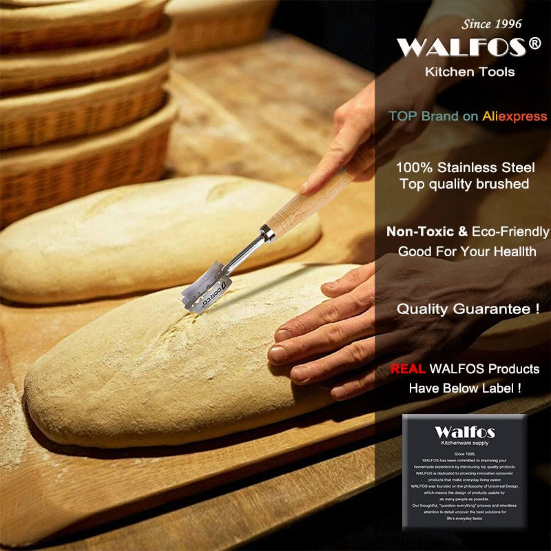 WALFOS-cesta de mimbre de fermentación de ratán Natural, cesta de masa, Baguette, cesta de pan francés, cestas de fermentación de masa, Banneton Molde de cesta de fermentación de pan