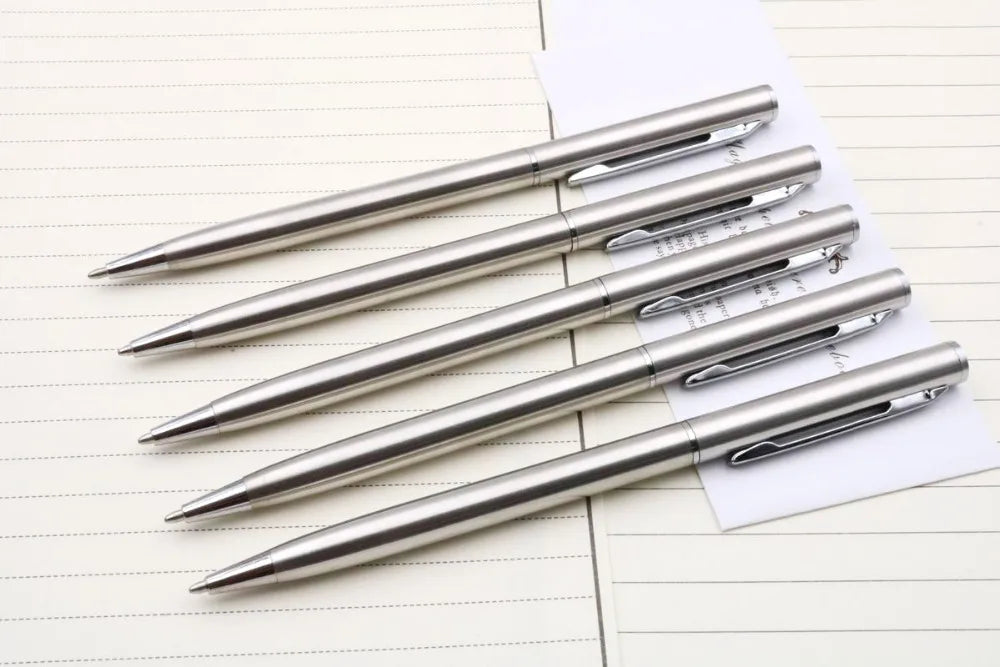 Calidad de lujo 006, bolígrafo clásico dorado de metal negro mate para estudiantes, bolígrafos de tinta de firma para hombres, papelería, suministros de oficina