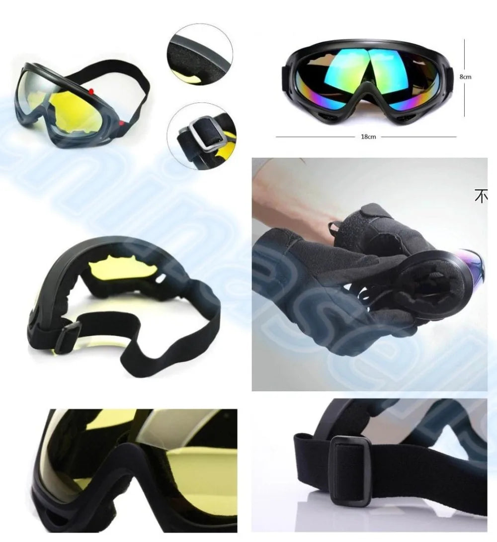 1 Uds. Gafas de esquí a prueba de viento para invierno, gafas para deportes al aire libre cs, gafas de esquí UV400, gafas de sol a prueba de polvo para Moto y ciclismo