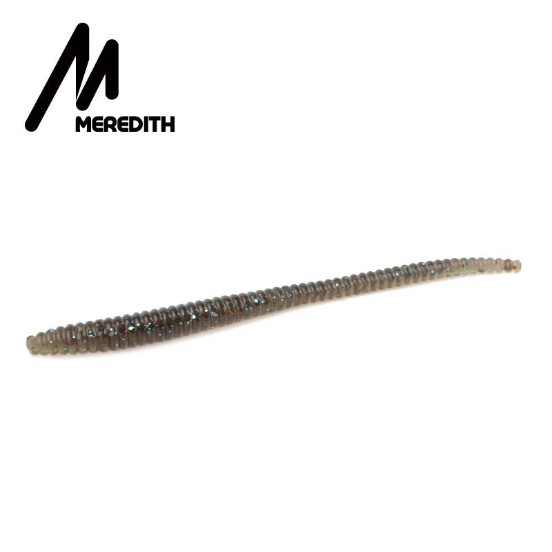 MEREDITH-cebos blandos de gusano de hundimiento lento, 60mm, 80mm, Señuelos de pesca artificiales, gusanos de mar, lombriz de tierra, señuelos blandos de pesca Wobblers
