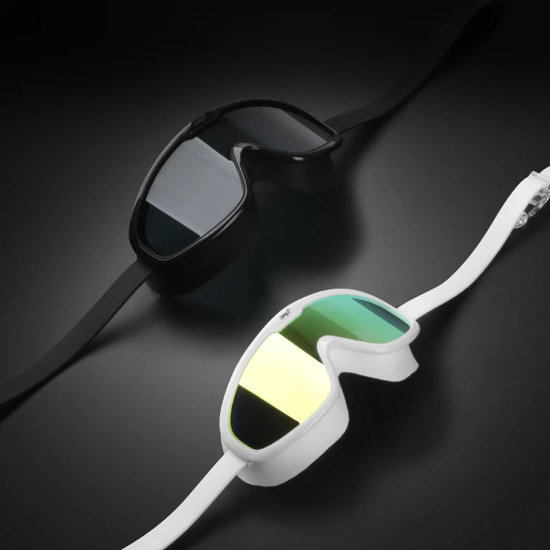 COPOZZ 2025 Gafas de natación antivaho Lente de forma completa Protección UV con marco grande de silicona Gafas de natación para hombres y mujeres