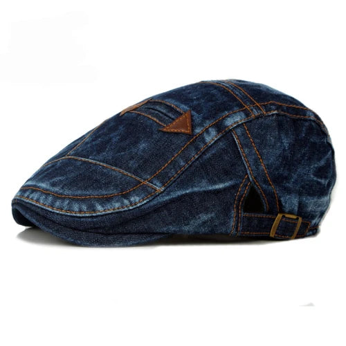 HT1195 moda Primavera Verano Jeans boina sombreros para hombres mujeres calidad Casual Unisex Denim boina gorra ajustada sol taxista gorra plana