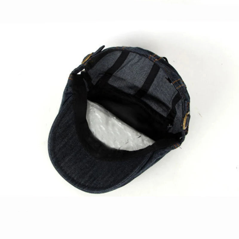HT1195 moda Primavera Verano Jeans boina sombreros para hombres mujeres calidad Casual Unisex Denim boina gorra ajustada sol taxista gorra plana