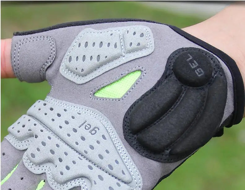 Guantes de ciclismo de resistencia GUB, guantes sin dedos para bicicleta, guantes de Gel Extra de dedo medio/corto de silicona, acolchado de ventilación de doble Gel