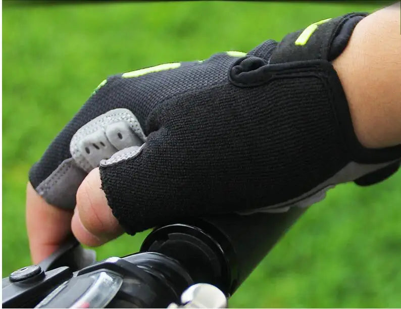 Guantes de ciclismo de resistencia GUB, guantes sin dedos para bicicleta, guantes de Gel Extra de dedo medio/corto de silicona, acolchado de ventilación de doble Gel